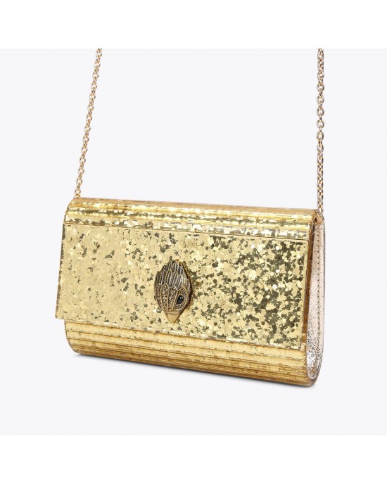Kurt Geiger Party Eagle Clutch Drench Gold Τσάντα