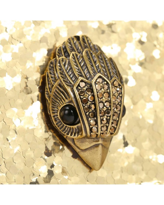 Kurt Geiger Party Eagle Clutch Drench Gold Τσάντα