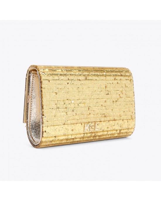 Kurt Geiger Party Eagle Clutch Drench Gold Τσάντα