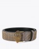 Kurt Geiger Kensington 38 Houndstooth Gold Ζώνη