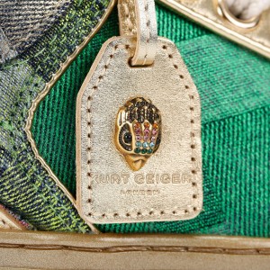 Kurt Geiger Southbank Tag Metallic Denim Παπούτσια