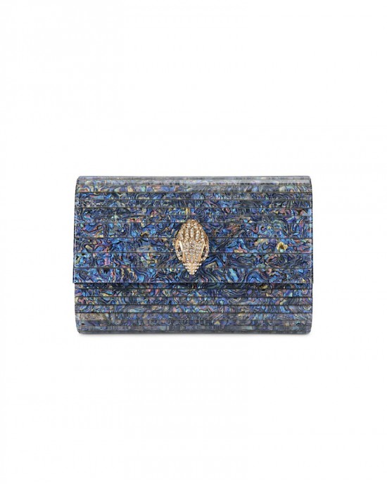 Kurt Geiger Party Eagle Clutch Drench Blue Τσάντα Ώμου