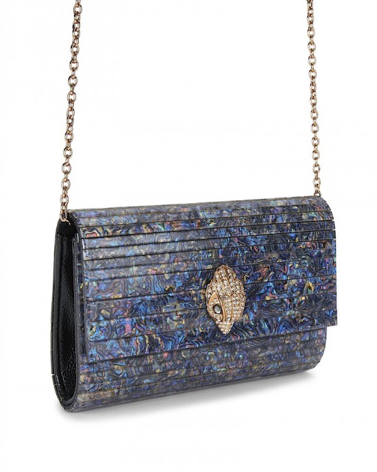 Kurt Geiger Party Eagle Clutch Drench Blue Τσάντα Ώμου