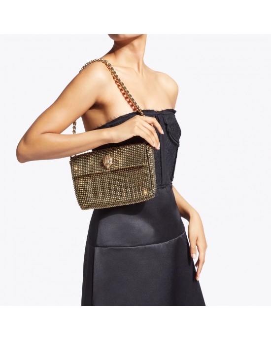 Kurt Geiger Small Party Shoulder Gold Τσάντα Kurt Geiger Small Party Shoulder Gold Τσάντα