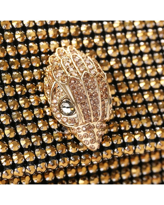 Kurt Geiger Small Party Shoulder Gold Τσάντα Kurt Geiger Small Party Shoulder Gold Τσάντα