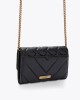 Kurt Geiger Kensington Chain Wallet Black Leather Τσάντα Kurt Geiger Kensington Chain Wallet Black Leather Τσάντα