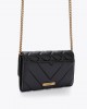Kurt Geiger Kensington Chain Black Leather Πορτοφόλι