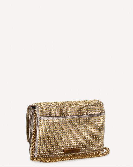 Kurt Geiger Kensington Chain Wallet Beige Τσάντα