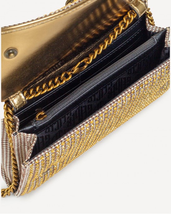 Kurt Geiger Kensington Chain Wallet Beige Τσάντα
