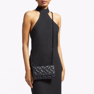 Kurt Geiger Kensington Chain Black Leather Πορτοφόλι