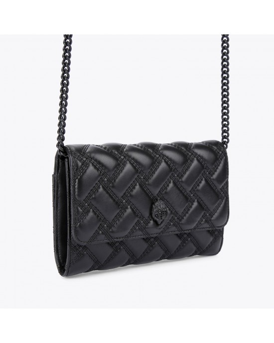 Kurt Geiger Kensington Chain Black Leather Πορτοφόλι