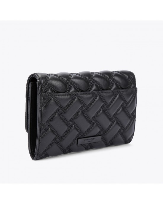 Kurt Geiger Kensington Chain Black Leather Πορτοφόλι