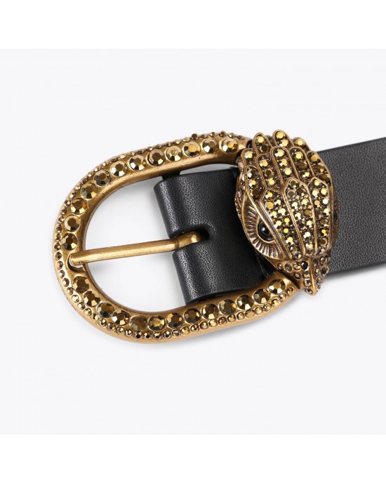 Kurt Geiger Mayfair 30 Black Leather Ζώνη