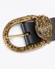 Kurt Geiger Mayfair 30 Black Leather Ζώνη