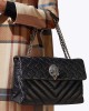 Kurt Geiger Leather XXL Kensington Black Leather Τσάντα Ώμου