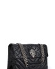 Kurt Geiger Leather XXL Kensington Black Leather Τσάντα Ώμου