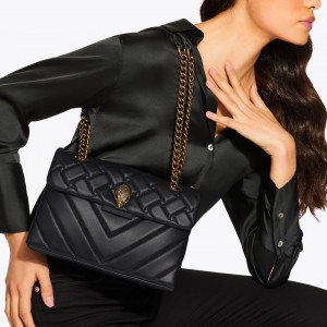 Kurt Geiger Kensington X Bag Black Leather Τσάντα