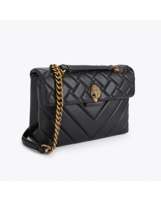 Kurt Geiger Kensington X Bag Black Leather Τσάντα
