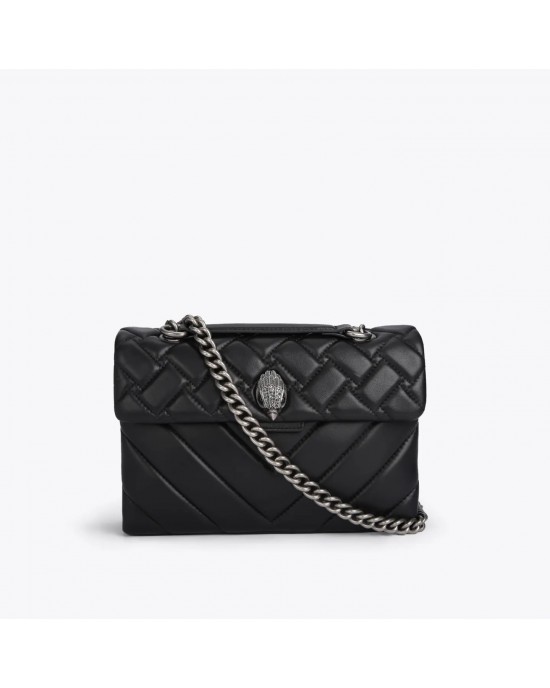 Kurt Geiger Leather Kensington X Black Leather Τσάντα Kurt Geiger Leather Kensington X Black Leather Τσάντα