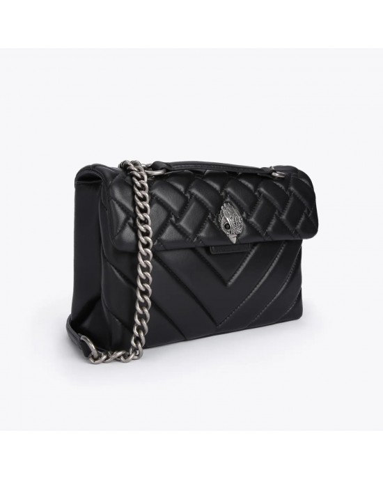 Kurt Geiger Leather Kensington X Black Leather Τσάντα Kurt Geiger Leather Kensington X Black Leather Τσάντα