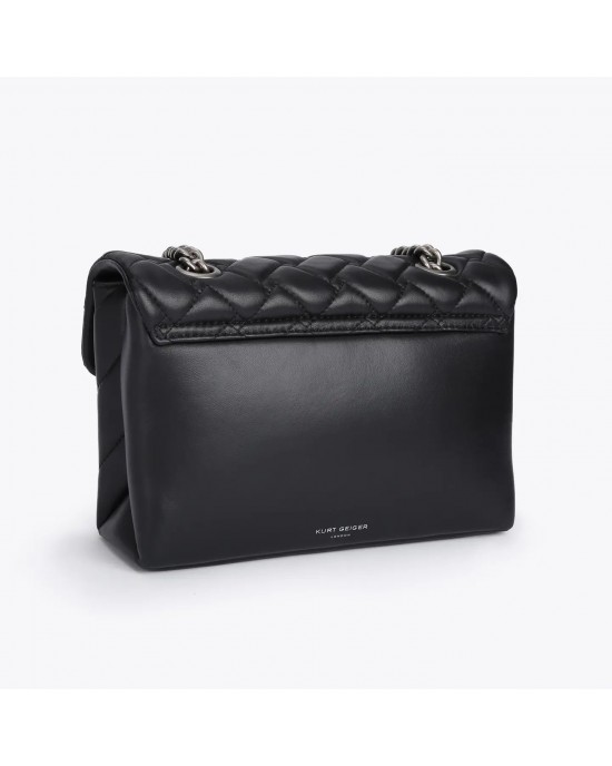 Kurt Geiger Leather Kensington X Black Leather Τσάντα Kurt Geiger Leather Kensington X Black Leather Τσάντα