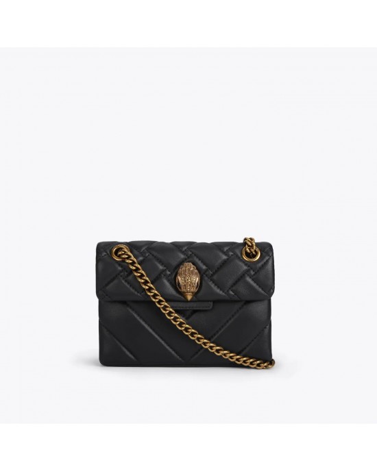 Kurt Geiger Mini Kensington X Black Leather Τσάντα