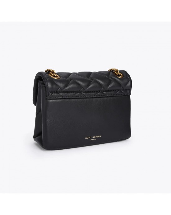 Kurt Geiger Mini Kensington X Black Leather Τσάντα
