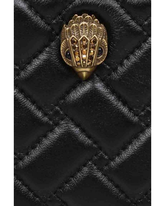 Kurt Geiger K Zip Around Wallet Eagle Black Leather Πορτοφόλι