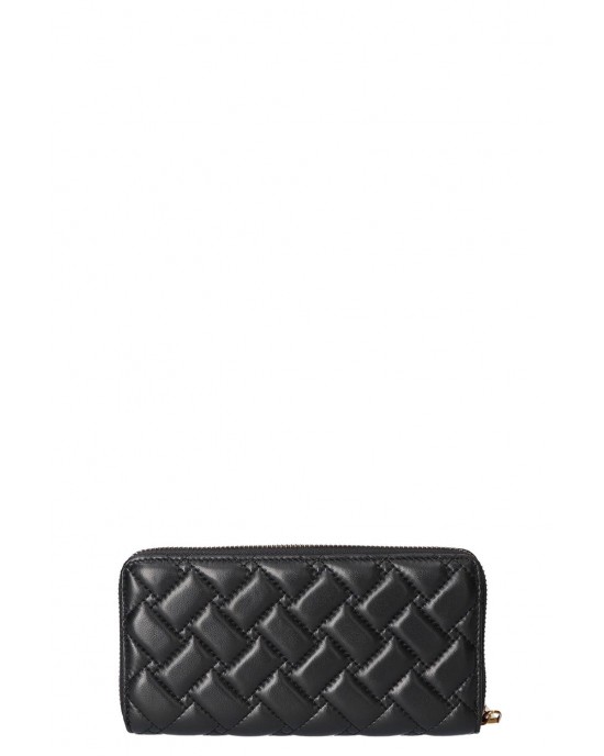 Kurt Geiger K Zip Around Wallet Eagle Black Leather Πορτοφόλι