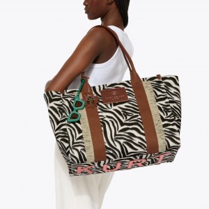 Kurt Geiger Southbank Large Shopper Black/White Τσάντα