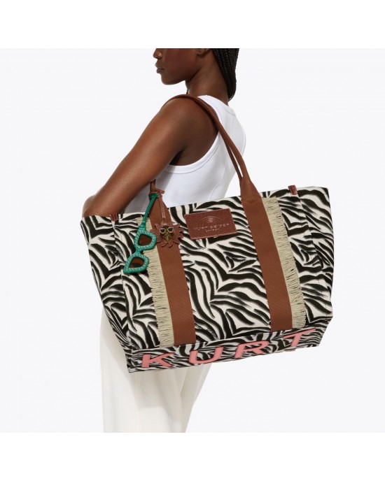 Kurt Geiger Southbank Large Shopper Black/White Τσάντα