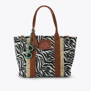 Kurt Geiger Southbank Large Shopper Black/White Τσάντα