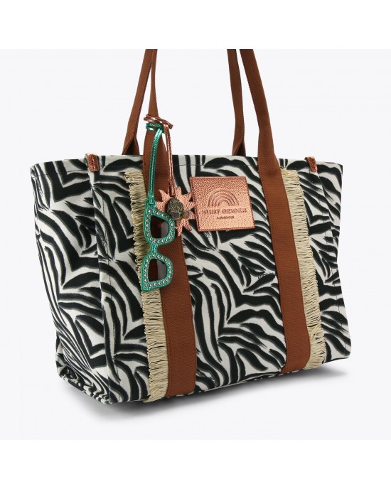 Kurt Geiger Southbank Large Shopper Black/White Τσάντα