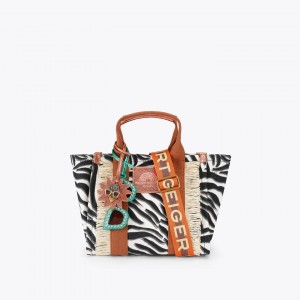 Kurt Geiger Small Southbank Shopper Black/White Τσάντα