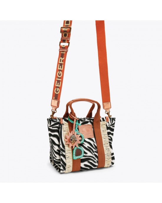 Kurt Geiger Small Southbank Shopper Black/White Τσάντα