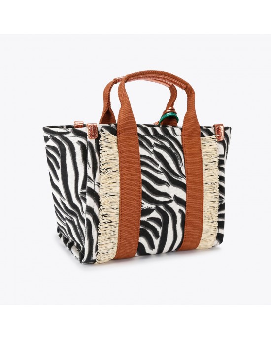 Kurt Geiger Small Southbank Shopper Black/White Τσάντα