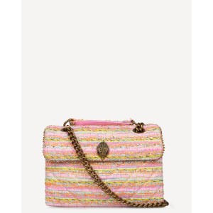 Kurt Geiger Tweed Kensington Pink Combo Τσάντα