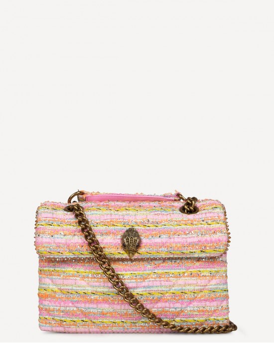 Kurt Geiger Tweed Kensington Pink Combo Τσάντα
