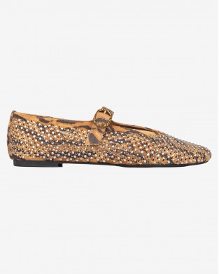Kurt Geiger Mayfair Ballet Flat Camel Μπαλαρίνες