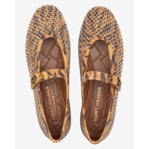 Kurt Geiger Mayfair Ballet Flat Camel Μπαλαρίνες