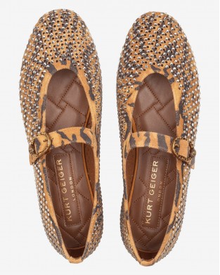 Kurt Geiger Mayfair Ballet Flat Camel Μπαλαρίνες