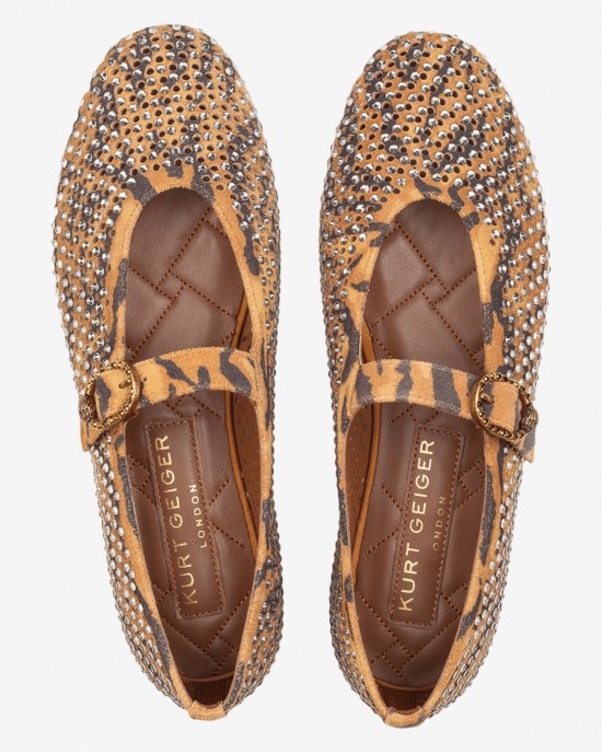 Kurt Geiger Mayfair Ballet Flat Camel Μπαλαρίνες
