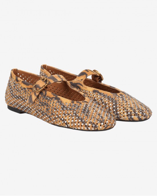 Kurt Geiger Mayfair Ballet Flat Camel Μπαλαρίνες