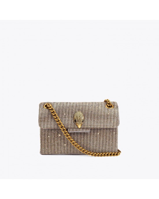 Kurt Geiger Fabric Mini Kensington Beige Τσάντα Kurt Geiger Fabric Mini Kensington Beige Τσάντα