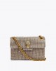 Kurt Geiger Fabric Mini Kensington Beige Τσάντα Kurt Geiger Fabric Mini Kensington Beige Τσάντα