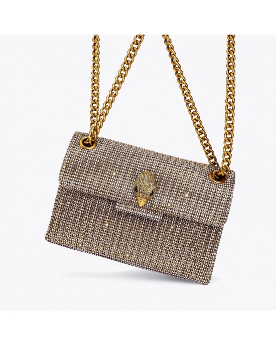 Kurt Geiger Fabric Mini Kensington Beige Τσάντα Kurt Geiger Fabric Mini Kensington Beige Τσάντα