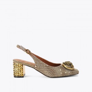Kurt Geiger Chelsea Block Slingback Heel Beige Παπούτσια Kurt Geiger Chelsea Block Slingback Heel Beige Παπούτσια