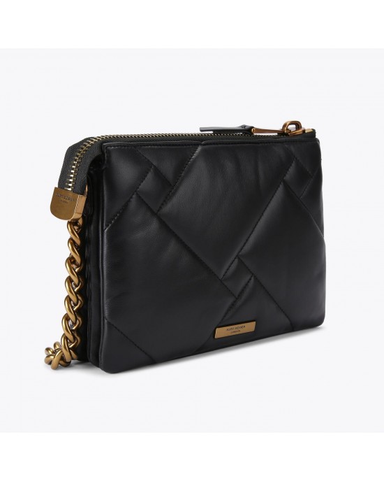 Kurt Geiger Kensington Puff 3 Pouch Black Leather Τσάντα Kurt Geiger Kensington Puff 3 Pouch Black Leather Τσάντα