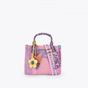 Kurt Geiger Small Southbank Tote Pink Τσάντα Χειρός