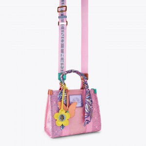 Kurt Geiger Small Southbank Tote Pink Τσάντα Χειρός